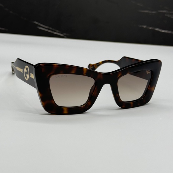 NEW GG1552S 002 BUTTERFLY HAVANA BROWN WOMEN SUNGLASSES GUCCI - Picture 6 of 12